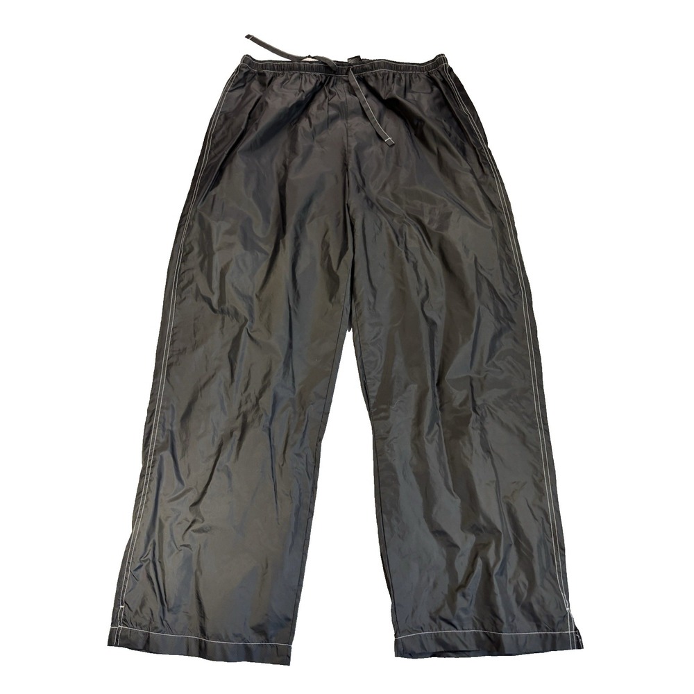 Athletic Works Men's XL Black Lightweight Nylon Windbreaker Pants Outdoors Rain